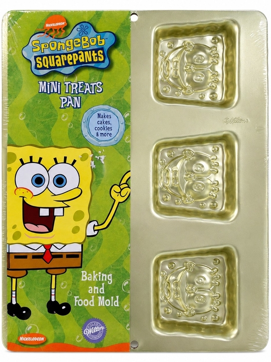 Wilton Other - SpongeBob SquarePants Mini Treats Pan - Gold Baking Mold